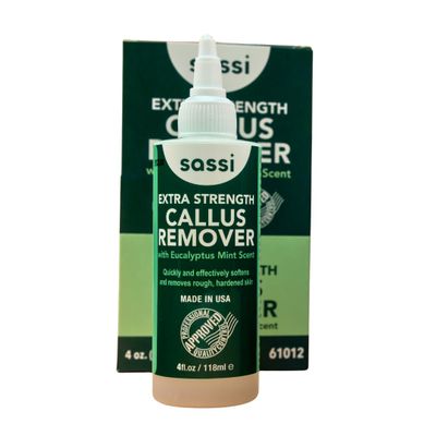 Sassi Extra Strength Callus Remover 4oz | Pack of 6 | Eucalyptus Mint | Softens Rough, Hardened Skin | Made in USA