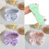 YDMHYLAI Makeup headband Headband Hair accessories Soft Bow Spa Headband Soft-Toned Fluffy Elastic Hair Tie Women's Shampoo For Bathing & Makeup(Yellow) view 3