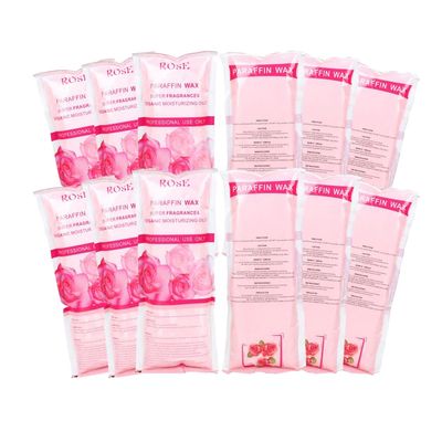 HLead Paraffin Wax Refills, 12 Pack Rose Scented Paraffin Wax Beads Blocks for Paraffin Bath, Paraffin Wax Machine Refills for Hand Feet Dry Skin,Rrelieves muscle fatigue, Hydration and nourish