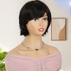Feelgrace Pixie Wigs Human Hair for Black Women Natural Black Short Wigs for Women Glueless Short Black Layered Pixie Cut Wig Human Hair with Bangs view 3