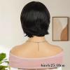 Feelgrace Pixie Wigs Human Hair for Black Women Natural Black Short Wigs for Women Glueless Short Black Layered Pixie Cut Wig Human Hair with Bangs view 4