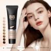 AKARY Hydrating BB Cream, Brighten Skin Tone & Cover Blemishes & Pores, Full-Coverage Foundation&Concealer, Tinted Moisturizer,Buildable Coverage with Natural Lightweight Matte Finish,Vegan,480 Coffee view 2