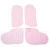 Paraffin Wax Gloves Set Insulated Hand Care Whitening Mittens SPA Treatment Foot Covers Soft Polyester Terry Cloth Pink 28x15cm 30x21x16cm Professional Salons Home Use view 1