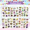 Konsait Mardi Gras Temporary Tattoos, 99+ PCS Fake Tattoos Body Makeup Tattoo with Mask Crown Hat for Masquerade Party Favors Mardi Gras Accessories 10 Sheets view 2