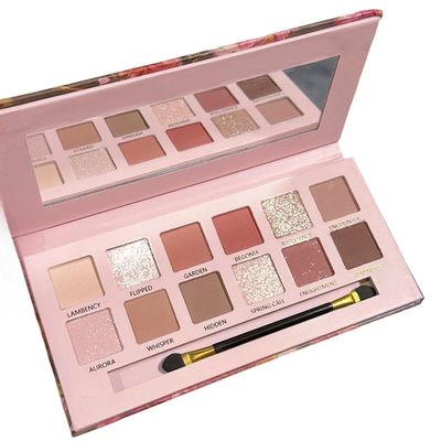 Begonia 12-Shade Eyeshadow Palette, Pink-Brown Earth Tones, Matte and Shimmer Finish, Oil Painting Theme with Brush (Begonia Oil Painting Collection 12-Color Eyeshadow Palette)