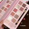 Begonia 12-Shade Eyeshadow Palette, Pink-Brown Earth Tones, Matte and Shimmer Finish, Oil Painting Theme with Brush (Begonia Oil Painting Collection 12-Color Eyeshadow Palette) view 4