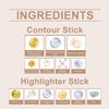 2 in 1 Cream Contour and Highlighter Stick Duo for Natural Glow, Face Shaping, Brightening and Bronzing Makeup2pcs) view 4