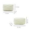 1 Pcs Medium Travel Cosmetic Bag for Purse,Puffy Padded Portable Makeup Bags with Zipper PolyesterToiletry Bags for Women-Blue view 2