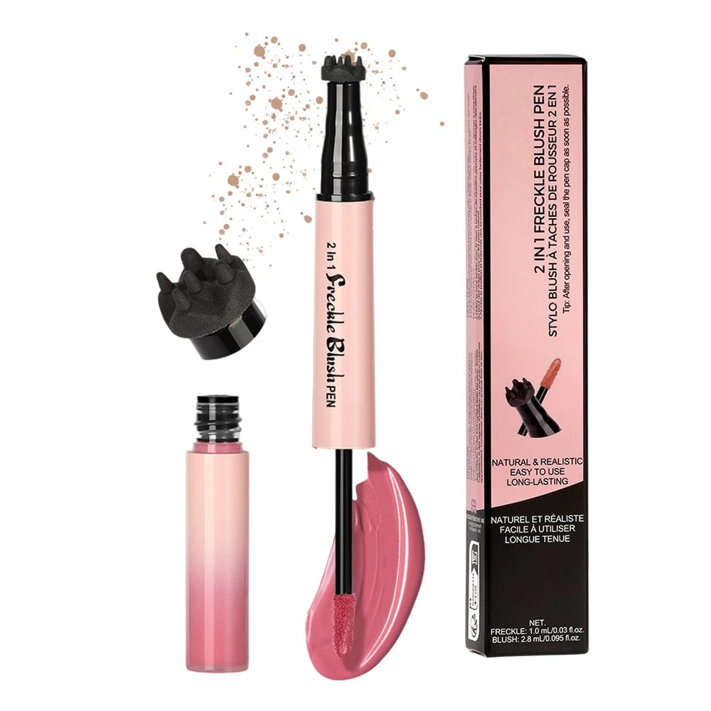 Blush Stick  Face Cheek Dot Pen, Smooth Double Headed Blush Pens with Easy Blend Function, Lightweight Makeup Tool Featuring Soft Creamy Texture Feature, Versatile Category Beauty Item for Women