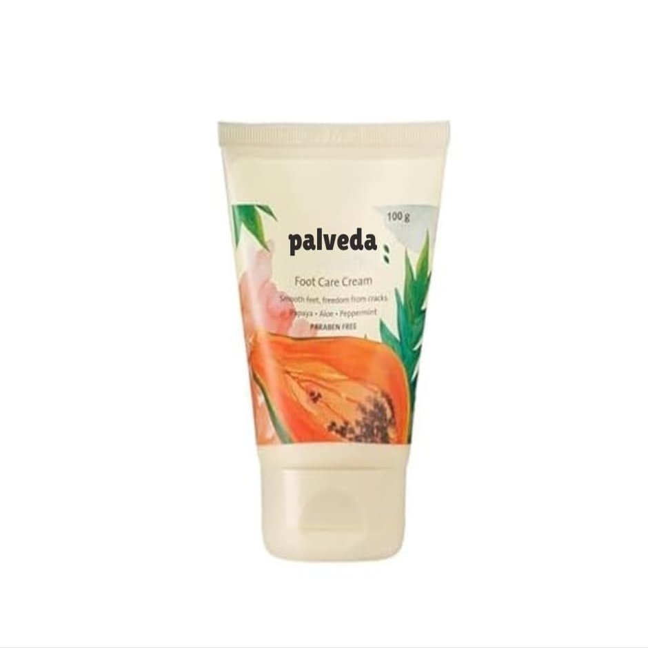 palveda Foot Care Cream with Aloe Vera, Papaya, Peppermint for Dry Cracked Heels, 100ml