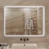 48x36 Framed Dimmable Anti-Fog LED Bathroom Vanity Mirror with 3000+ Lumens, White Iron Frame & Stepless Color Temperature Adjustment for Shaving/Makeup view 1