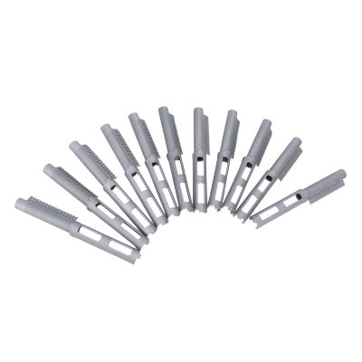12pcs Hair Perm Rods Hollow Hair Perm Clip Hair Styling Accessory for Barbershop Professional Salon Styling Tools Plastic Resin Material 8cm Length (Grey)