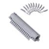 12pcs Hair Perm Rods Hollow Hair Perm Clip Hair Styling Accessory for Barbershop Professional Salon Styling Tools Plastic Resin Material 8cm Length (Grey) view 2