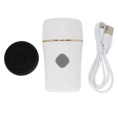 Electronic Face Scrubber Rechargeable Facial Cleansing Brush Dual Head Silicone Exfoliator for Deep Cleansing and Massaging IPX7 Travel Friendly
