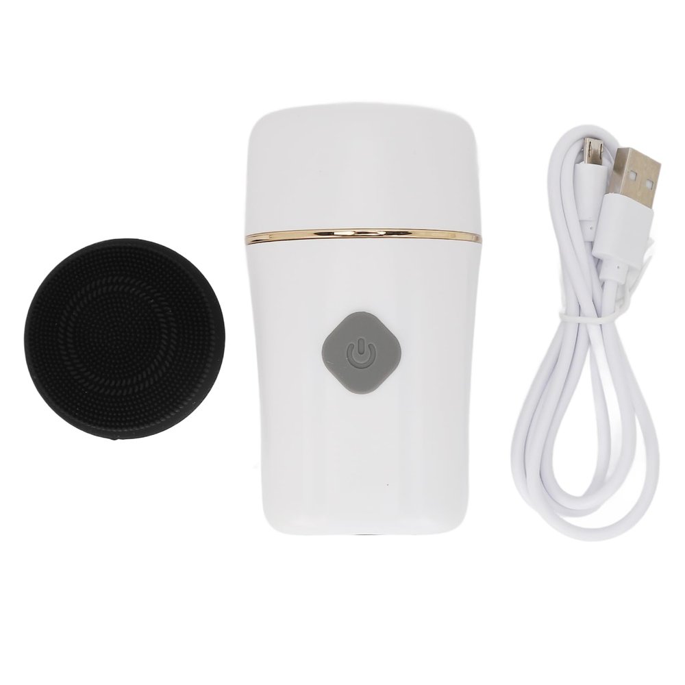 Electronic Face Scrubber Rechargeable Facial Cleansing Brush Dual Head Silicone Exfoliator for Deep Cleansing and Massaging IPX7 Travel Friendly
