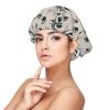 Cute Raccoon Print Satin Silk Bonnet for Sleeping Women, Adjustable Double Layer Satin Hair Bonnet for Curly Hair Night Sleep Cap Women view 1