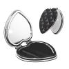 TZTTZT Gothic Style Manta Ray Print Compact Mirror, Small Travel Makeup Mirror for Women, 1X/2X Magnification Portable Pocket Mirrors Heart, Cute Mini Mirrors for Purse view 1