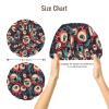 Abstract Eyeball Art Print Satin Silk Bonnet for Sleeping Women, Adjustable Double Layer Satin Hair Bonnet for Curly Hair Night Sleep Cap Women view 2