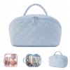 2026 New Travel Makeup Bag for Women,180 Wide Open Lay-Flat Cosmetic Case,With Handle, Inside The Separator Iayer,Ideal for Travel & Daily Use (blue) view 1