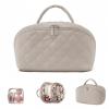 2026 New Travel Makeup Bag for Women,180 Wide Open Lay-Flat Cosmetic Case,With Handle, Inside The Separator Iayer,Ideal for Travel & Daily Use (khaki) view 1