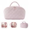 2026 New Travel Makeup Bag for Women,180 Wide Open Lay-Flat Cosmetic Case,With Handle, Inside The Separator Iayer,Ideal for Travel & Daily Use (pink) view 1