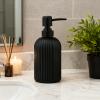 2pcs 400ML Glass Soap Dispenser with Black Pump - Refillable for Shampoo, Hand Soap, Kitchen Bathroom Pump Bottle (Black) view 4