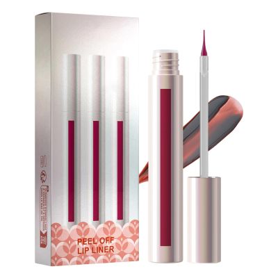 Lip Stain Peel Off, Waterproof Makeup Set, Long-Lasting Lipstick with 3 Pieces, Lips Color for Women Ladies Brides, Beauty Products, Peel-Off Lip Stain for Daily Use