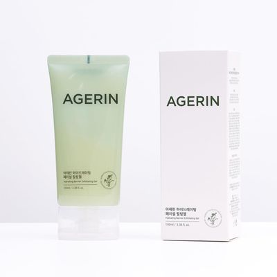 AGERIN Hydrating Barrier Exfoliating Gel Smart Protein-Responsive Exfoliator for Sensitive Skin, Ageratum Extract, 100ml / 3.38 fl.oz.