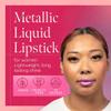 Aromi Light Pink Metallic Liquid Lipstick | Baby Pink Lip Color for Women with Shimmery Finish, Long Lasting, Waterproof, Vegan (Pink Frosting) view 2