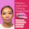 Aromi Light Pink Metallic Liquid Lipstick | Baby Pink Lip Color for Women with Shimmery Finish, Long Lasting, Waterproof, Vegan (Pink Frosting) view 4