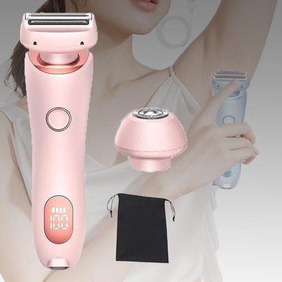 Generic Razor, 2 in 1 Electric Shaver for Women, Double Head Detachable Shaver Razors, Wet and Dry Use, IPX7 Waterproof, 20-30 Shaves per Charge (Pink)
