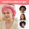 3 PCS Silk Bonnet for Kids, Elastic Kids Bonnet for Sleeping with Wide Band, Kid Silk Bonnets for Girls, Satin Toddler Bonnets for Boys, Girls, Child, Toddler(Purple, Black, Pink) view 3