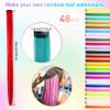 ddseexhe48 Pcs Clip In Colored Hair Extensions,Rainbow Synthetic Hairpieces view 2