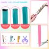 ddseexhe48 Pcs Clip In Colored Hair Extensions,Rainbow Synthetic Hairpieces view 3