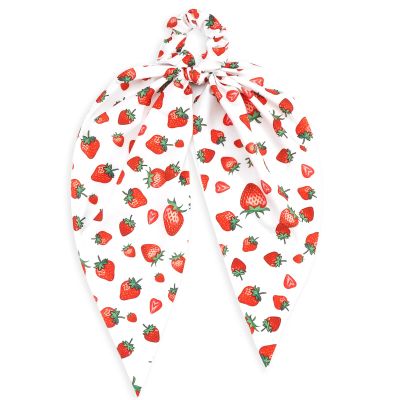 Strawberry Fun Hair Ties for Women Girls Fruits Elastic Tie Ribbon Hair Tie Bows Hair Scrunchies Cute Strawberry Hair Accessories Gifts