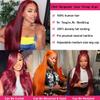 MSCLARA 200% Density Burgundy 13x4 HD Lace Front Wigs Human Hair Straight Lace Front Wigs Human Hair Pre Plucked Wigs Human Hair for Black Women view 3