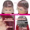 MSCLARA 200% Density Burgundy 13x4 HD Lace Front Wigs Human Hair Straight Lace Front Wigs Human Hair Pre Plucked Wigs Human Hair for Black Women view 4