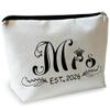2026 Bride Mrs Wedding Gifts for Women Bride Future Mrs Travel Makeup Bag view 1