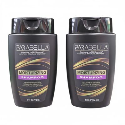 (2 Pack) Parabella Moisturizing Shampoo with Keratin Protein Vitamin E And vitamin 7.