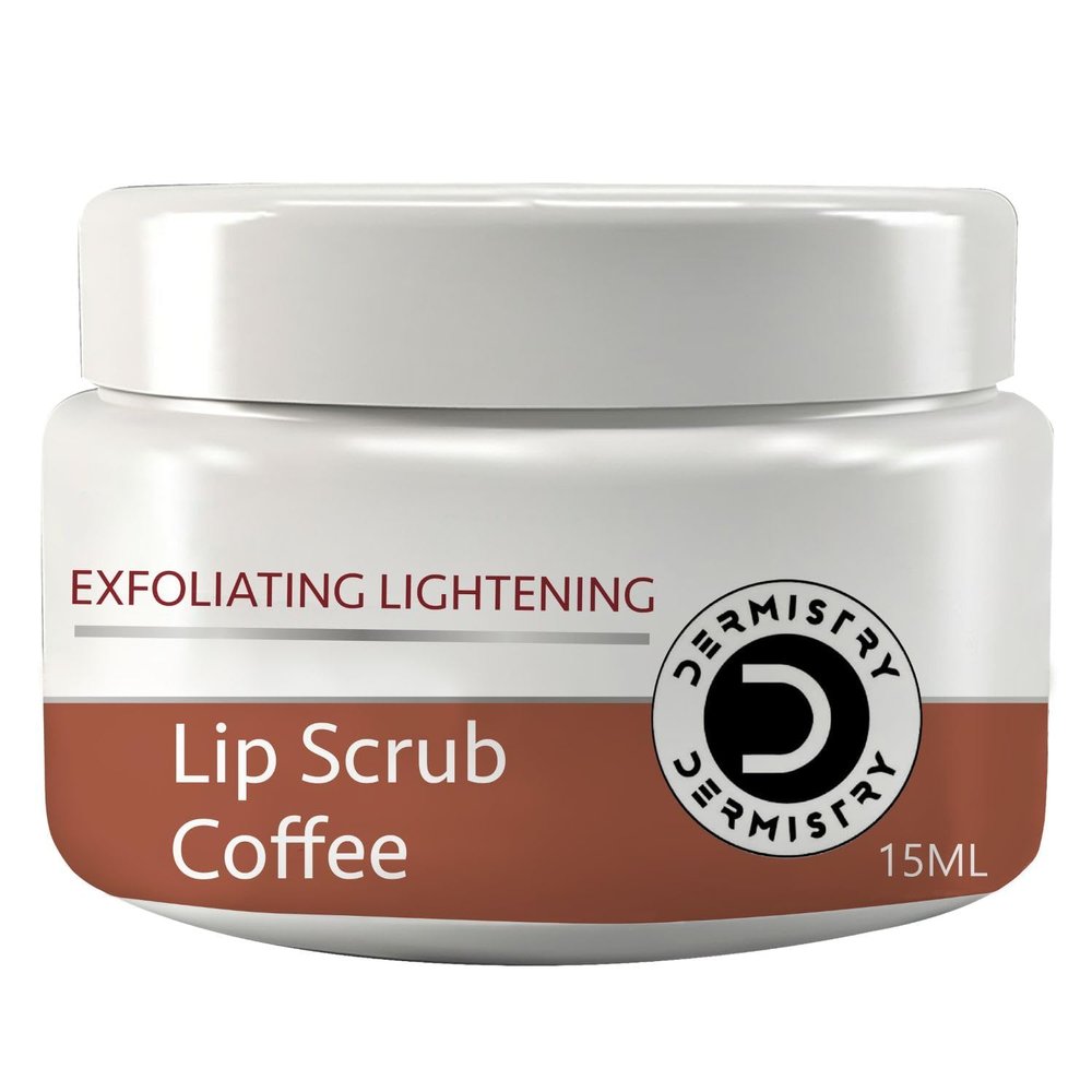 PRZX Exfoliating Coffee Sugar Lip Scrub Balm with Shea Butter, Olive Oil & Coconut Oil, Smooth & Conditioning Lip Care for Men & Women, 15 ml