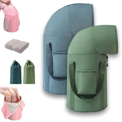 Collapsible Foot Bath Basin for Soaking Feet, Portable Foot Bath with Handle, Knee Cover,Storage Bag, 5-Layer Insulation Leak-Proof Foot Bath Bucket With Elastic Drawstring (2PCS-B)