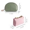 1 Pcs Large Travel Cosmetic Bag for Purse,Rectangle Portable Makeup Bags with Zipper FabricToiletry Bags for Women-Pink view 2