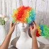 WADORN 6 Colors Neon Clown Curly Wig, Colorful Hair Afro Puff Wigs Adult Men Women Wigs 70s 80s 90s Disco Theme Cosplay for Adult Men Women Halloween Mardi Gras Dance Party Costume Prank Supplies view 3