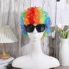 WADORN 6 Colors Neon Clown Curly Wig, Colorful Hair Afro Puff Wigs Adult Men Women Wigs 70s 80s 90s Disco Theme Cosplay for Adult Men Women Halloween Mardi Gras Dance Party Costume Prank Supplies view 4