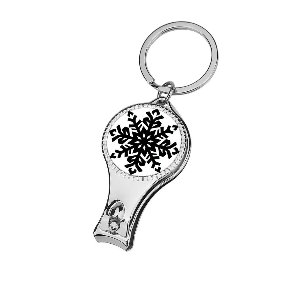 Snowflake Simple Black and White Nail Clippers Toenail Clipper Cutters Professional Nail Trimmer Nail Cuticle Cutter for Women Men