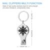 Snowflake Simple Black and White Nail Clippers Toenail Clipper Cutters Professional Nail Trimmer Nail Cuticle Cutter for Women Men view 2
