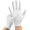 3 Pairs Cotton Gloves for Dry Hands Sleeping, Soft Moisturizing Eczema Gloves Overnight, Stretchable White Gloves Women & Men for Coin Jewelry Silver Inspection Halloween Costume view 1