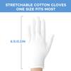 3 Pairs Cotton Gloves for Dry Hands Sleeping, Soft Moisturizing Eczema Gloves Overnight, Stretchable White Gloves Women & Men for Coin Jewelry Silver Inspection Halloween Costume view 3