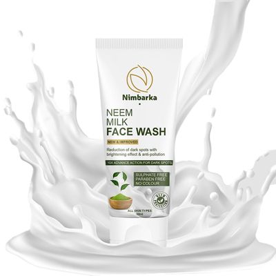 BEMT Neem & Milk Face Wash for Oily & Acne-Prone Skin  Herbal Cleanser with Neem & Milk Protein  Paraben-Free Facewash for Men & Women  50ml