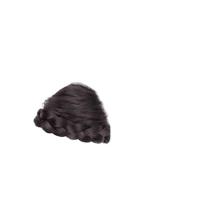 ALLUREMOUR Cat Ear Wig Claw Clip Bun Hairpiece Cute Double Bun Hair Accessory Updo Flower Bun Synthetic Wig(Yellow)
